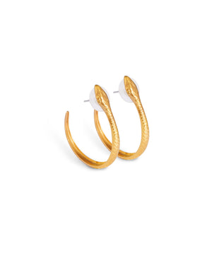 Gold plated serpente earrings