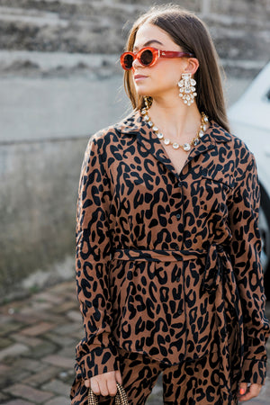 Bette Lounge Silk Set Leopard