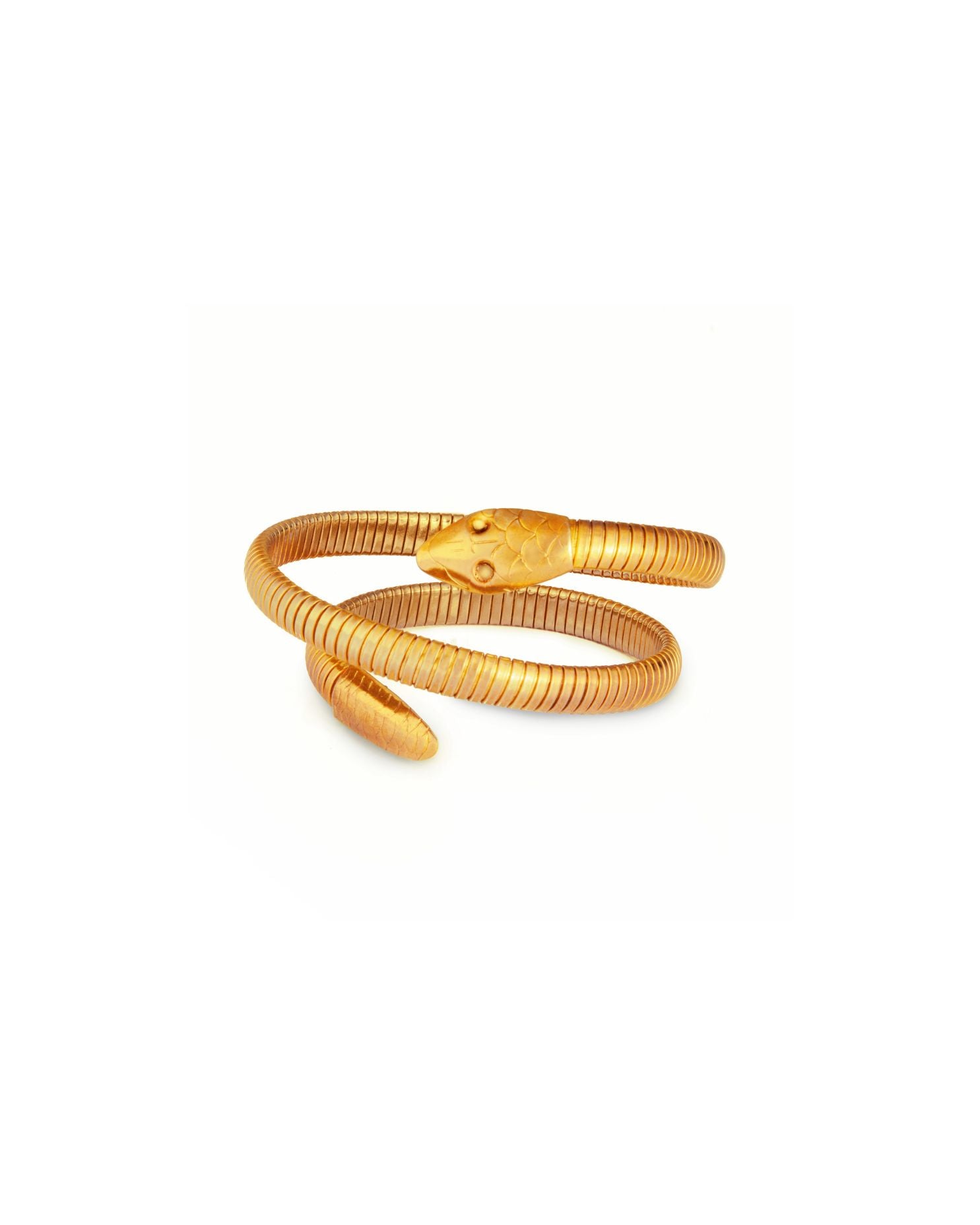 Gold plated Serpent feature cuff bracelet